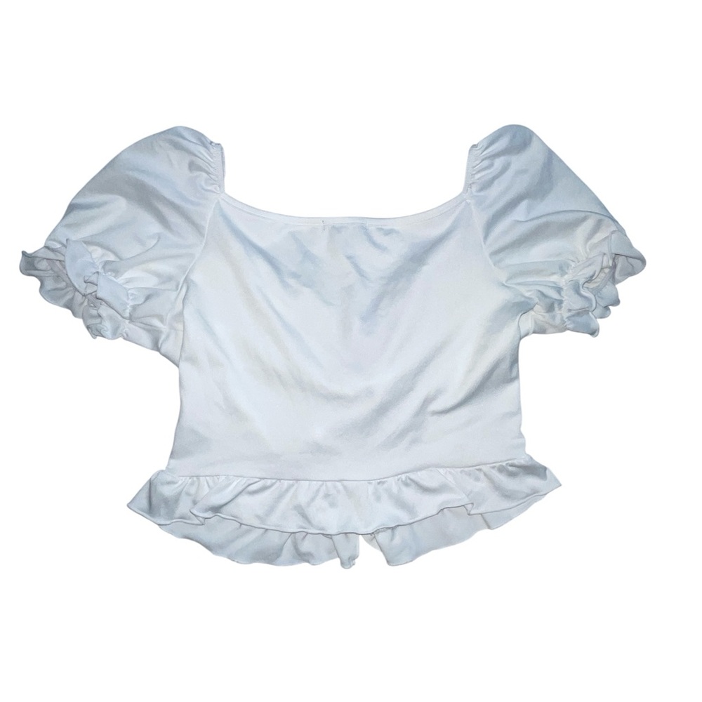 Charlotte Russe White Ruffle Top